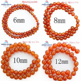 Natural Stone Carnelian Round Beads